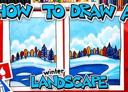 Image result for Winter Landscape Drawing Easy