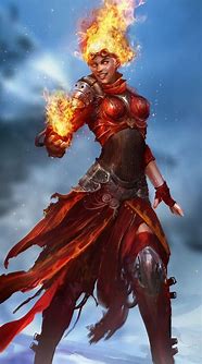 Image result for Girl Wizard and Fire