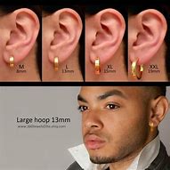 Image result for Flat 24K Gold Men's Earrings