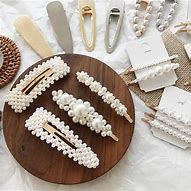 Image result for pearl snaps hair clip