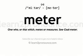 Image result for Meter Definition English Class
