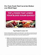 Image result for Diet Plan for Reducing A1C