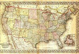 Image result for Old Map of America Before States