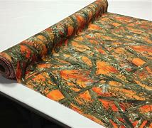 Image result for Orange Camo Fabric