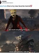 Image result for Baby Yoda Groot Memes