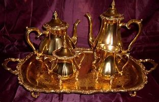 Image result for 24K Gold Plated Coffee Tea Service Set