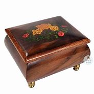 Image result for Wooden Music Box Inlaid