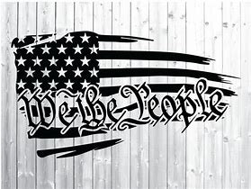 Image result for We the People American Flag Decal