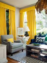 Image result for Gray Room with Yellow Curtains