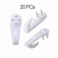 Image result for Plastic White Picture Hangers with 4 Nails