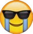 Image result for Crying Under Sunglasses Emoji