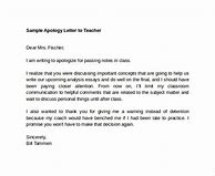 Image result for Apology Letter to Teacher for Not Attending a Lecture