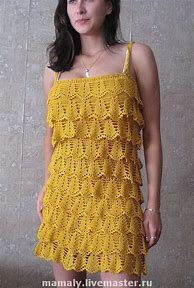 Image result for Crochet Ruffle Maxi Dress