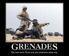 Image result for Grenade Launcher Warning Shot Meme