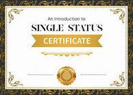 Image result for Single Status Certificate