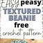 Image result for Easy Peasy Crochet Beanie Pattern