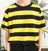 Image result for Yellow and Black Striped T-Shirt