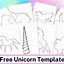 Image result for Unicorn Cut Out Template