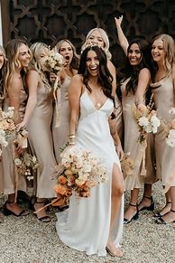 Image result for Champagne Bridemaids Dress
