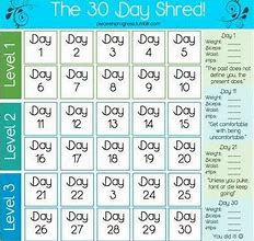 Image result for 30-Day Fitness Chart
