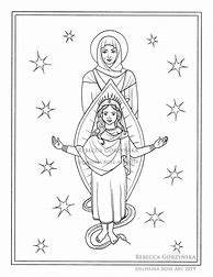 Image result for Immaculate Conception Coloring Page