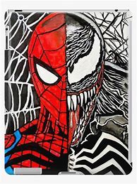 Image result for Half Spider-Man Half Venom Drawing