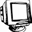 Image result for Computer Monitor Clip Art Transparent Black and White