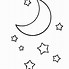 Image result for Simple Line Drawing Moon and Stars