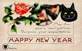 Image result for Vintage Happy New Year Cat