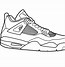 Image result for Jordan 4 Drawing Black and White