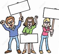 Image result for People Protesting Clip Art