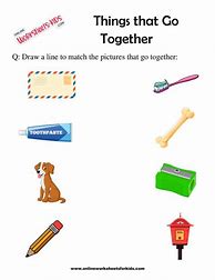 Image result for Things That Go Together Worksheet