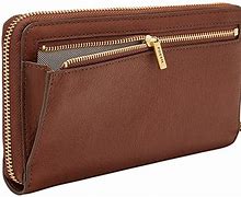 Image result for Leather Wallet Zipper Fossil