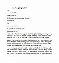 Image result for Good Apology Letter to Teacher