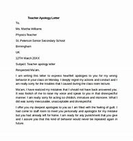 Image result for Apology Letter to Teacher for Not Attending a Lecture