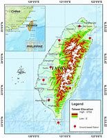 Image result for Taiwan Elevation Map