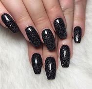 Image result for Black Glitter Acrylic Nail Designs