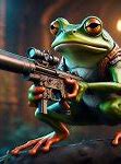 Image result for Frog with Gun Meme