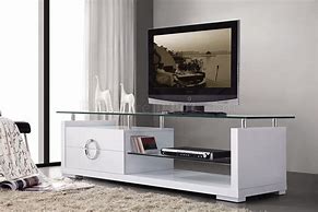 Image result for Stained Modern White TV Stand