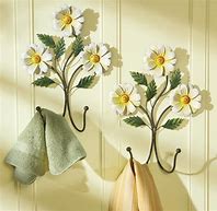 Image result for White Daisy Shower Curtain Hooks