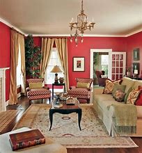 Image result for Red Theme Living Room