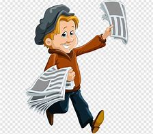 Image result for Clip Art Holding a Newspaper