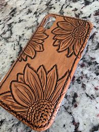 Image result for Custom Tooled Phone Case Leather