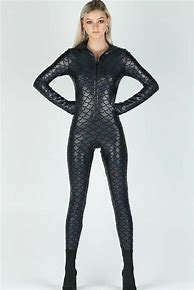 Image result for Black Catsuit Jumpsuit