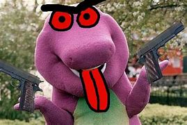 Image result for Evil Barney Meme