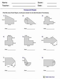 Image result for Compound Shape Area Worksheets Book