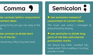 Image result for Semicolon and Colon Examples