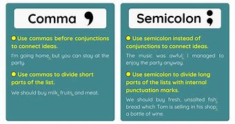 Image result for Semicolon Use