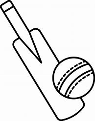 Image result for Bat and Ball Clip Art Black and White