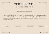Image result for Experience Certificate